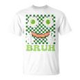 Bruh Green Face Eggs And Bacon Ham 朝食 聖パトリックズ Tシャツ