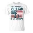 My Favorite Veteran Is My Grandpa Veterans Day Military Papa T-Shirt