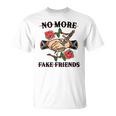 No More Fake Friends 伝統的なタトゥーインク オールドスクール エッジー Tシャツ