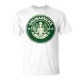 Saunabucks サウナ パロディ サウナー向け おもしろデザイン ととのう グッズ おもしろ 文字 スタバ カフェ Tシャツ