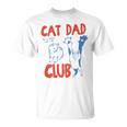 Sul Retro Cat Dad Club Life Is Better With Cats Festa Del Papà Maglietta