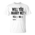 Will You Marry Me Wedding おもしろプロポーズ Tシャツ