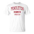 オレゴン州ペンドルトンビンテージスポーツデザインレッドデザイン Tシャツ