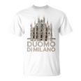 ドゥオーモ・ディ・ミラノ大聖堂のイラスト Tシャツ