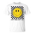 ハッピーマインド ハッピーライフ 70年代 スマイルチェック ハッピースマイルフェイス Tシャツ