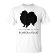 ポメラニアンブラックシルエット Tシャツ