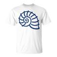 海のユーモア シンプルでミニマルな貝殻 貝殻 Tシャツ
