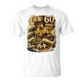 還暦 祝い 60歳 1966 丙午 火の馬 和風 和柄 馬 波 炎 記念 Tシャツ