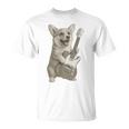 面白いtシャツ コーギー ギター イヌ メンズ 犬好き グッズ かわいい おもしろ 面白い 服 ネタ Tシャツ