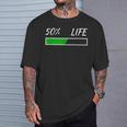 50Th Birthday 50 Life 50 Years Life Loading Bar 50 Percent Tシャツ 彼への贈り物
