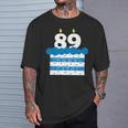89 歳の誕生日番号 89 89 歳の誕生日番号 長袖tシャツ Tシャツ 彼への贈り物