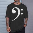 Bass Note F Key Bass Player Music Bass Clef Tシャツ 彼への贈り物