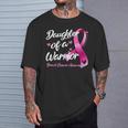 Breast Cancer Fighter Awareness Daughter Of A Warrior T-Shirt Gifts for Him Breast Cancer Fighter Awareness Daughter Of A Warrior T-Shirt Gifts for Him