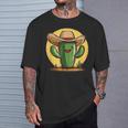 Cactus Cool Avec Chapeau De Cowboy Brille Dans Les Tenues T-Shirt Cadeaux pour lui