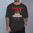 Danger I'm A Big Hugger 面白い危険な熊のハギング Tシャツ 彼への贈り物