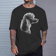 Diseño De Dibujo De Perro Caniche Ilustración Camiseta unisex Regalos para él