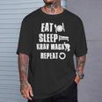 Divertida Krav Maga Eatleep Krav Maga Repeat Camiseta unisex Regalos para él
