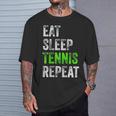 Eatleep Tennis Repeat Cool Regalo Para Jugador Camiseta unisex Regalos para él