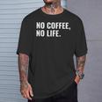 Emergency No Coffee No Life Missing Java 警告サイン Tシャツ 彼への贈り物