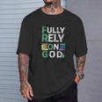 Frog Fully Rely On God 面白いレトロラブハートカエル愛好家 長袖tシャツ Tシャツ 彼への贈り物