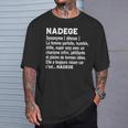 Humour Cadeau Personnalisé Prénom Nadege Définition T-Shirt Cadeaux pour lui
