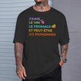Humour Françaisin Et Fromage Citation Drôle T-Shirt Cadeaux pour lui