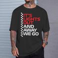It's Lights Out And Away We Go Race Weekモータースポーツレーシング Tシャツ 彼への贈り物