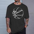 Joueur De Basket-Ball Esquisse De Basket-Ball Garçons T-Shirt Cadeaux pour lui