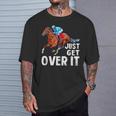Just Get Over It 馬ショー ジャンピング乗馬 Tシャツ 彼への贈り物