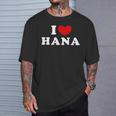 I Love Hana 私は愛する Hana Tシャツ 彼への贈り物