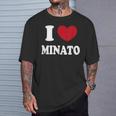 I Love Minato ミナトが大好きです Tシャツ 彼への贈り物