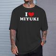 I Love Miyuki 私は愛する Miyuki Tシャツ 彼への贈り物