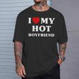 I Love My Hot Boyfriend シャツ マッチング I Heart My Boyfriend Tシャツ 彼への贈り物