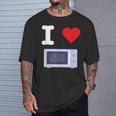 I Love 電子レンジ オーブン 料理 暖房 食品 キッチン 家電 Tシャツ 彼への贈り物