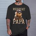 Meerkat Papaミーアキャット パパ パパ 父の日 マングース パパ スリケート ファーザー Tシャツ 彼への贈り物