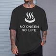 No Onsen No Life 温泉好き Tシャツ 彼への贈り物