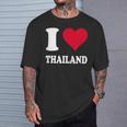 Red Heart I Love Thailand Tシャツ 彼への贈り物