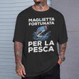 Regalo Pesca Fortunata Per La Pesca Per Pescatore Maglietta Regalos para él
