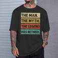 Retirement Retro Vintage Style The Legend Has Retired Men T-Shirt Gifts for Him Retirement Retro Vintage Style The Legend Has Retired Men T-Shirt Gifts for Him