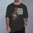 Rock Paper Crispr Dna 生物学者 遺伝子工学 Tシャツ 彼への贈り物