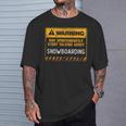 Señal De Advertencia Divertida Denowboard Camiseta unisex Regalos para él