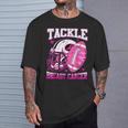 Tackle Breast Cancer Awareness Fighting American Football T-Shirt Gifts for Him