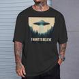 I Want To Believe ヴィンテージ Ufo エイリアン クラフト 夢の出会い Tシャツ 彼への贈り物
