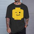 Winking Winky Face ミニフィグ ブリックトイtシャツ Tシャツ 彼への贈り物