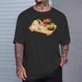 おもしろ寿司 かわいい かわいい 寝る食べ物 Tシャツ 彼への贈り物