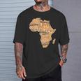 アフリカの平等パターン メラニン 肌色 アフリカ地図 Tシャツ 彼への贈り物