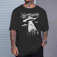 エイリアン誘拐 Ufo Humans Are Terrible Tシャツ 彼への贈り物