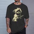ギターロッカー ギタリスト 動物 パンク グランジ犬とマルチーズ Tシャツ 彼への贈り物