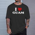 グアムアイハートグアムお土産i Love Guam Tシャツ 彼への贈り物