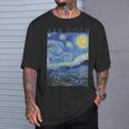 ゴッホ 星月夜 芸術家のためのアート 長袖tシャツ Tシャツ 彼への贈り物